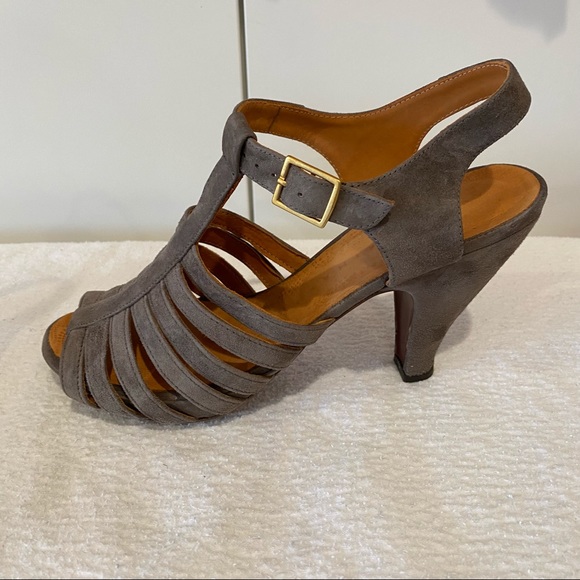 Chie Mihara strappy platform sandals in taupe. Sz 38. - Picture 2 of 9